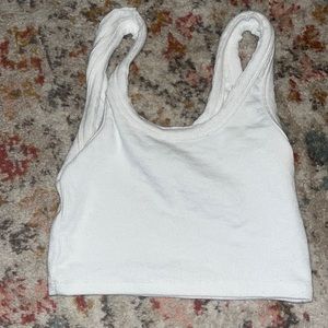 White Thick Crop top tank | Womens small